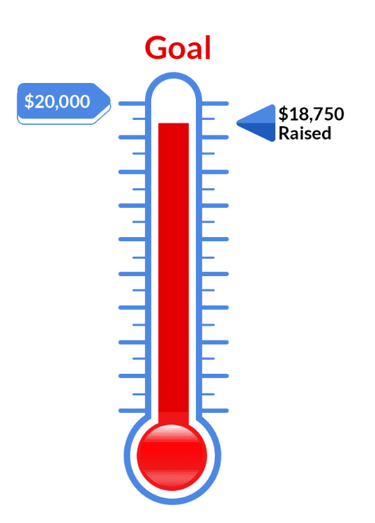 We have raised 18,750 of 20,000