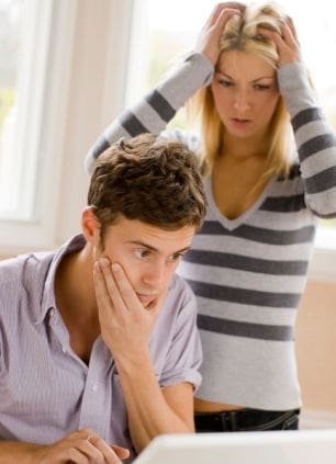 Worried Young Couple